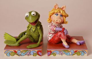 The Muppets Kermit and Miss Piggy Bookends Jim Shore NIB Disney No Tax