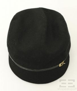 eugenia kim black wool short brim hat