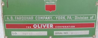OLD AND RARE A B FARQUHAR COMPANY OLIVER CORP SIGN ORIGINAL 
