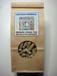 Organic Essiac Traditional Tea Blend Formula 200 Capsules 00 Size Eco