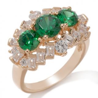 Xavier 3.12ct Absolute™ Emerald Color 3 Stone Ring