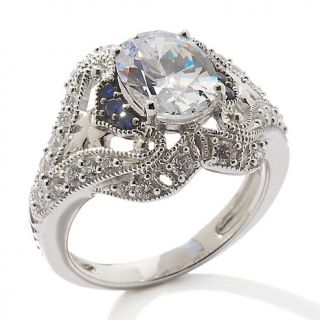 Xavier 2.61ct Absolute™ and Created Sapphire Sterling Silver Ring at