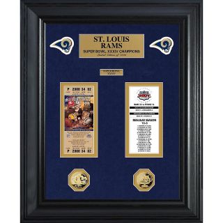 St. Louis Rams Framed Super Bowl Ticket and Game Coin Collection