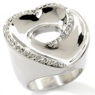 165 187 stately steel stately steel pave crystal swirling heart design