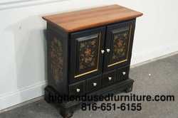 Ethan Allen Black Hitchcock Hand Decorated 30 Console Cabinet 14 9216