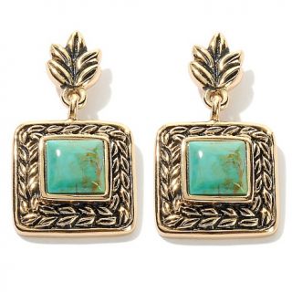168 259 studio barse studio barse turquoise bronze square earrings