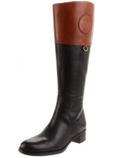 Etienne Aigner Chastity Two Tone Black Brown Riding Boots 11 NEW