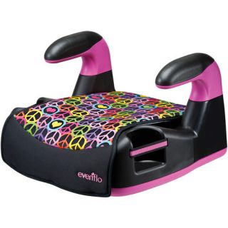 Evenflo Booster Car Seat Pink with Peace Signs