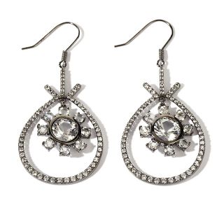 Jewelry Earrings Drop Rarities 11.74ct White Topaz Dancing Star