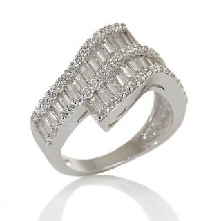 Absolute Baguette and Round Bypass Band Ring   2.79ct
