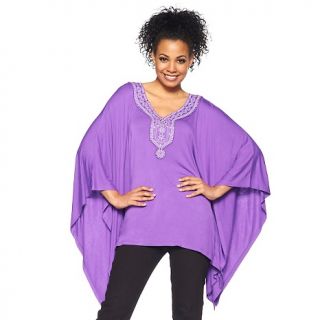 168 368 diane gilman embroidered caftan style knit top note customer
