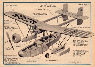 28 Sikorsky Amphibian Model Plane Plans s 38 Original