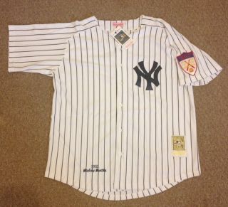 New York Yankees Mickey Mantle Cooperstown 1951 Baseball Jersey #7 (XL