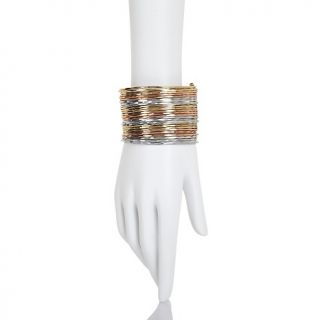 Bajalia BAJALIA Amira Tricolor Thick Metal Wire Cuff Bracelet