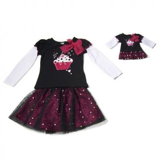 195 119 dollie me dollie and me cupcake top and skirt set with doll