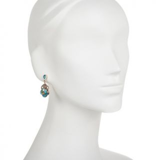 Studio Barse Gemstone Bronze Clover Earrings