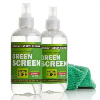 189 011 better life green screen cleaner 2 pack with microfiber cloth