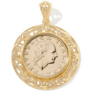 Jewelry Pendants Novelty Technibond® Italian Lire Coin Pendant