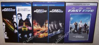 The Fast and The Furious 1 2 3 4 5 Five Movie Collection DVD Set