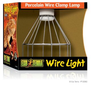 Exo Terra Reptile Small Porcelain Wire Clamp Lamp New in Box PT2060