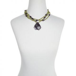 Jewelry Necklaces Drop Jay King Cape Amethyst and Peridot