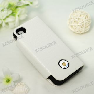 External Backup Battery Charger With PU Leather Cover Case For iPhone