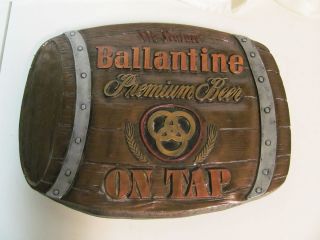 Mint Vintage 1969 Baltimore Ballantine Beer On Tap Barrel Keg Bar