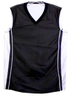 Barcelona Mens Black and White Pro Reversible Basketball Jersey Size