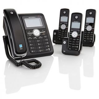 199 325 motorola corded cordless dect 4 pack phone system with digital