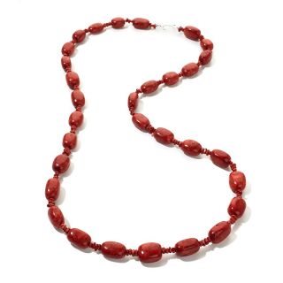 215 523 mine finds by jay king color enhanced red coral bead sterling