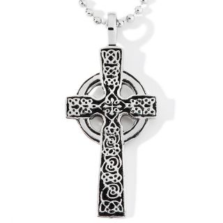 141 196 men s stainless steel celtic cross pendant with 24 chain note