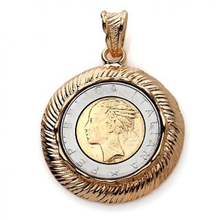 218 269 bellezza jewelry collection spiccioli yellow bronze lira coin