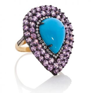 214 064 treasures of india 4 64ct turquoise sapphire and diamond 18k