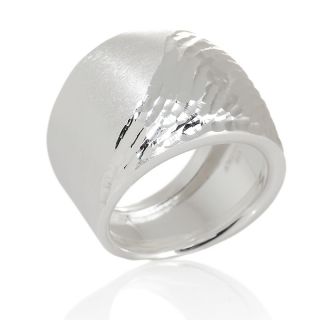 202 345 italian silver satin and textured wave design sterling silver
