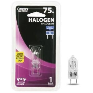  Watt Halogen Clear G8 Base Light Bulb 120 Volt Feit Electric BPQ75 G8
