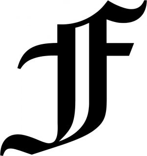 Old English Letter F Initial Decal 5 75 Choose Color