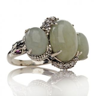 228 855 jade of yesteryear 3 stone sterling silver snake ring rating