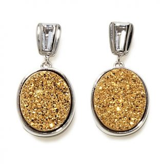 227 600 victoria wieck golden drusy and white topaz sterling silver