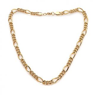 220 463 men s goldtone stainless steel figaro link 8 5mm necklace