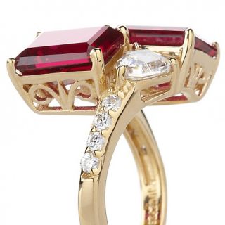 Jean Dousset 7.14ct Absolute™ Emerald Cut Created Ruby and Geometric