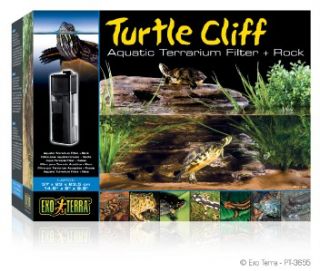 Exo Terra Turtle Cliff Aquatic Terrarium Filter Rock LG PT3655