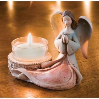 REVERENT ANGEL TEALIGHT HOLDER Art Figurine Candleholder NEW