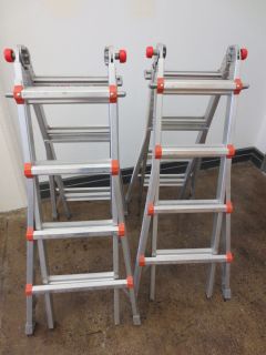 PAIR 2 of Little Giant ladders Type 1A M17 Model 10102 17 extension