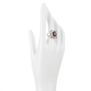 Colleen Lopez Ruby and Diamond Sterling Silver Queen B Ring