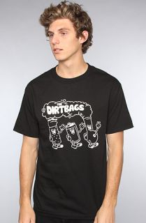HUF The Dirtbags Tee in Black Concrete