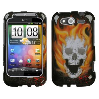  Pcs US Cellular HTC Wildfire s Face Cover Case Blaze Skull