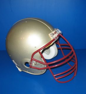   YOUTH RIDDELL FOOTBALL HELMET WD 1 Gold Brown with Red FACE MASK NOS