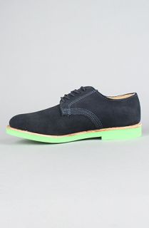 Walk Over Shoes The MADE IN THE USA Derby 100s Buck Shoe in Navy Suede