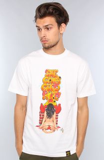 Dissizit The Good Hat Tee in White Concrete