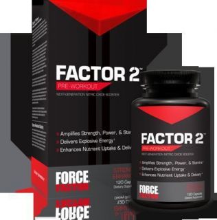 Force Factor 2 Pre Workout Dietary Supplement 120 Capsules